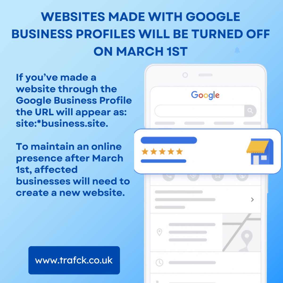 Your Google Business Profile website will be shut down – what it means for  you