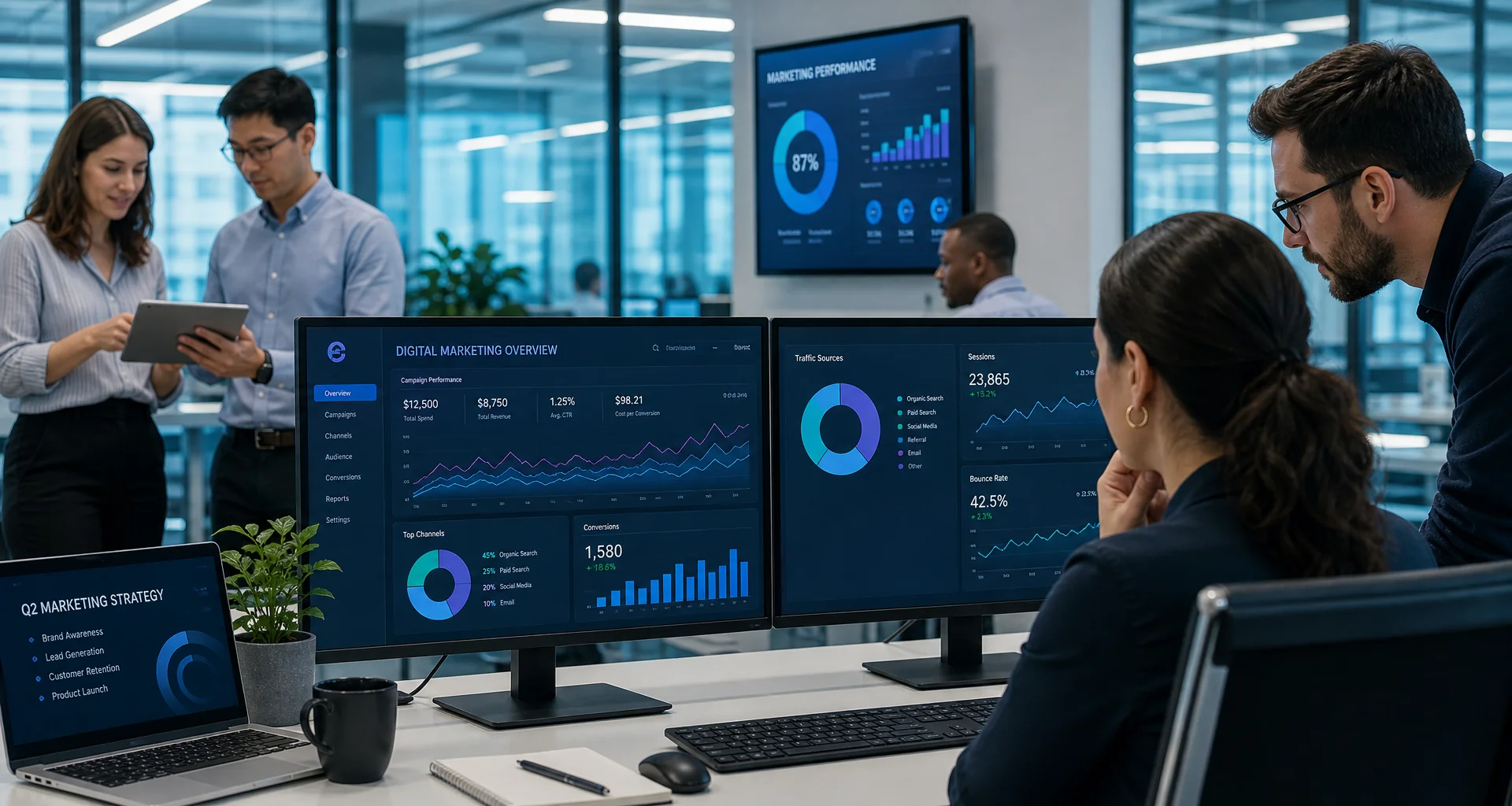 Sports SEO operations command center monitoring generative AI citations and multi-million traffic growth